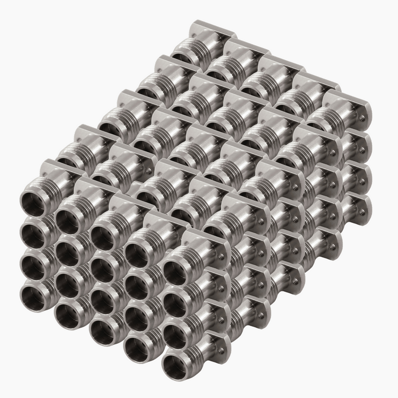 1.85mm Female Solderless PCB Compression Mount RF Connector, DC to 67GHz, 100 pack