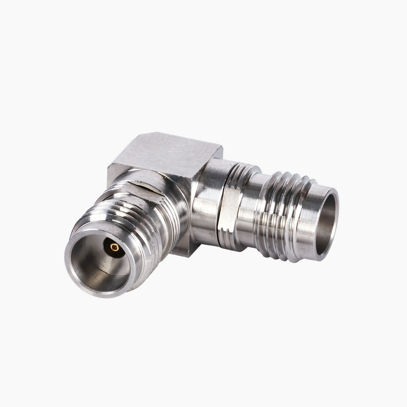 1.85mm Female to 1.85mm Female 90° Right Angle RF Adapter, DC to 67GHz