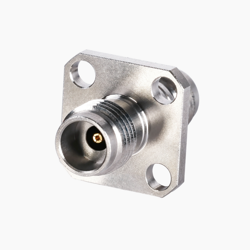 2.4mm Female to 2.4mm Female 4-Hole Flange RF Adapter, DC to 50GHz