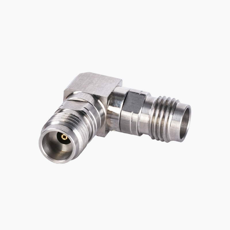 2.4mm Female to 2.4mm Female 90° Right Angle RF Adapter, DC to 50GHz