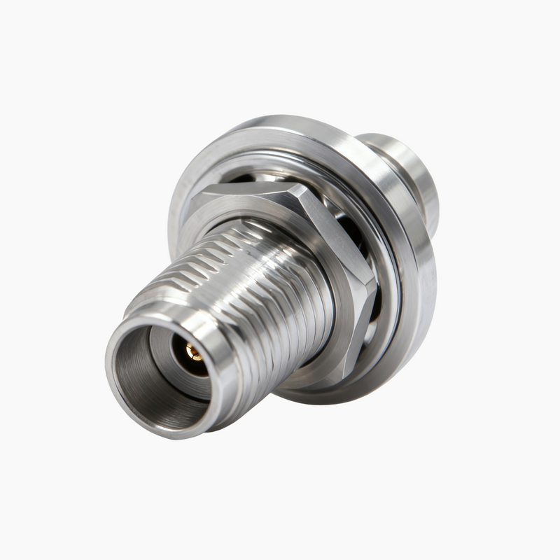 2.4mm Female to 2.4mm Female Bulkhead RF Adapter, DC to 50GHz