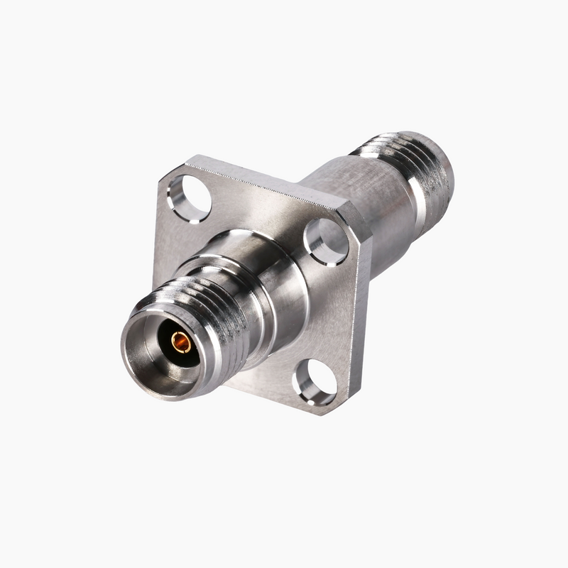 2.92mm Female to 2.92mm Female 4-Hole Flange RF Adapter, DC to 40GHz