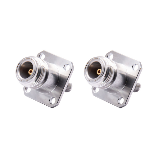 DC-18GHz N Female - SMA Female 4-Hole Flange Adapter