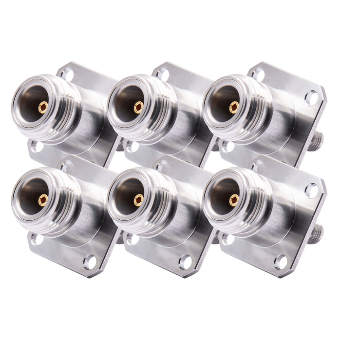 DC-18GHz N Female - SMA Female 4-Hole Flange Adapter
