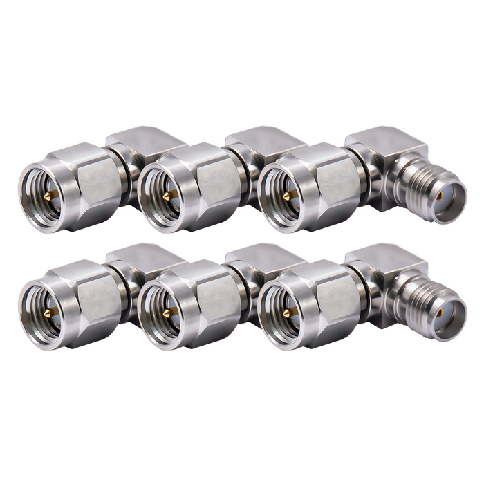DC-18GHz SMA Male - SMA Female 90° Right Angle Adapter