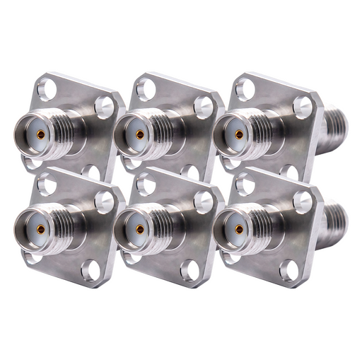 DC-27GHz SMA Female - SMA Female 4-Hole Flange Adapter