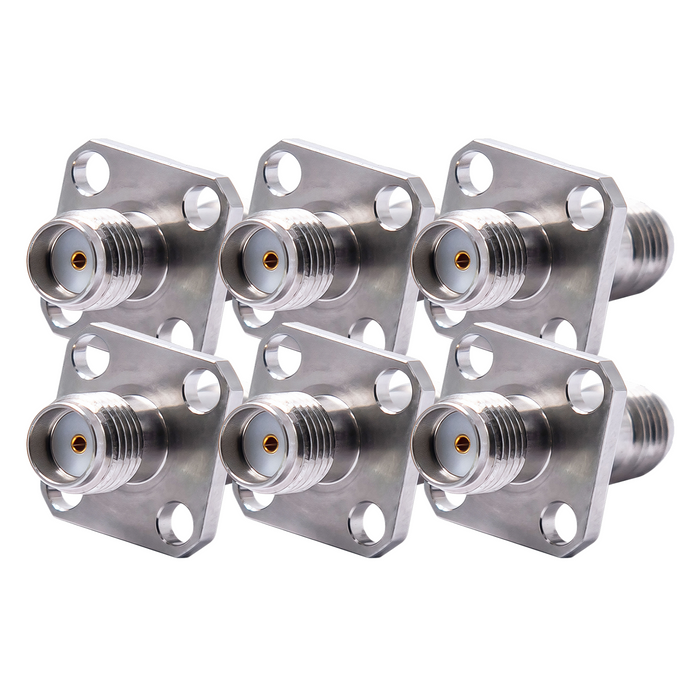 DC-27GHz SMA Female - SMA Female 4-Hole Flange Adapter