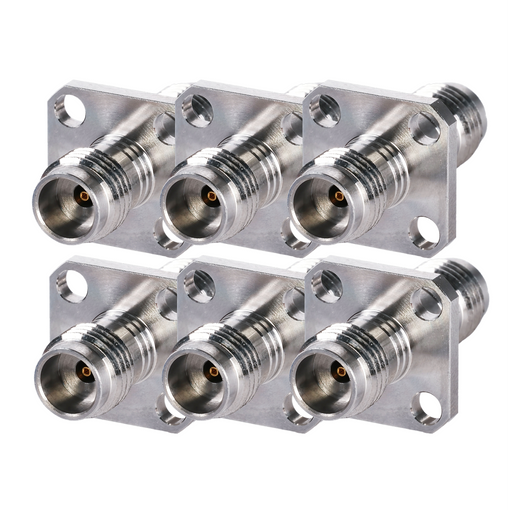 DC-67GHz 1.85mm Female - 1.85mm Female 4-Hole Flange Adapter