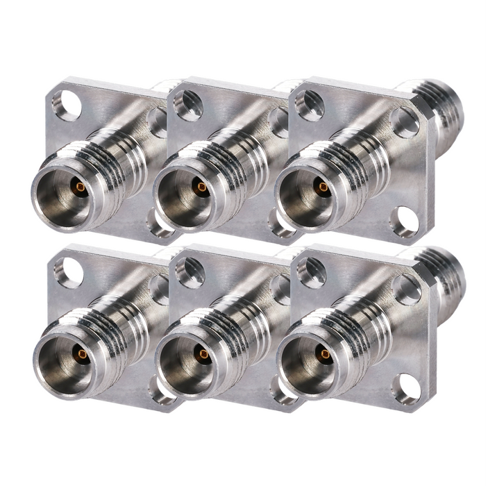 DC-67GHz 1.85mm Female - 1.85mm Female 4-Hole Flange Adapter