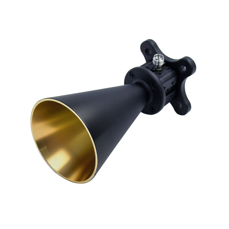 26.5-40 GHz Dual-Polarized Quad-Ridged Conical Horn Antenna