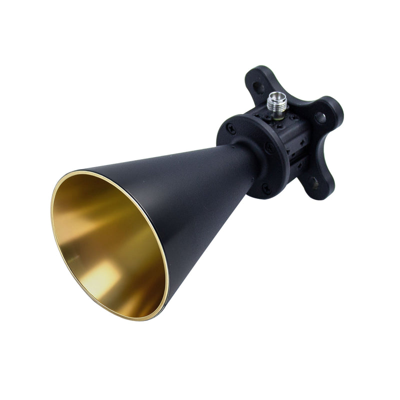 30-40 GHz Dual-Polarized Quad-Ridged Conical Horn Antenna