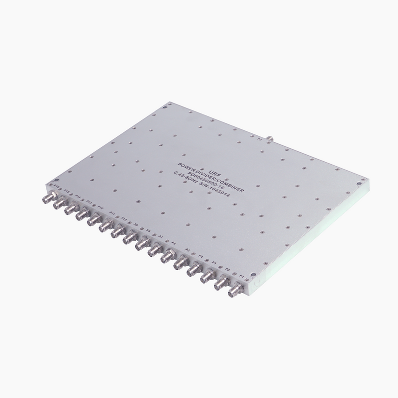 16-Way Power Divider/Combiner, 0.45-8GHz, SMA Female