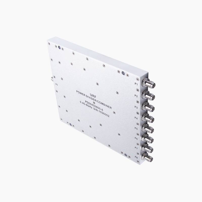 8-Way Power Divider/Combiner, 0.45-8GHz, SMA Female