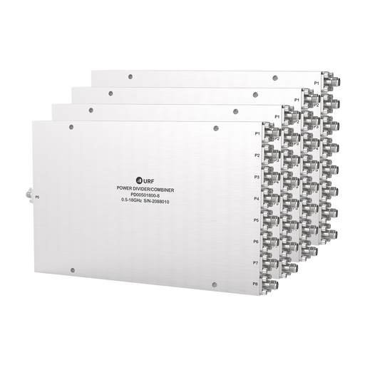 8-Way Power Divider/Combiner, 0.5-18GHz, SMA Female