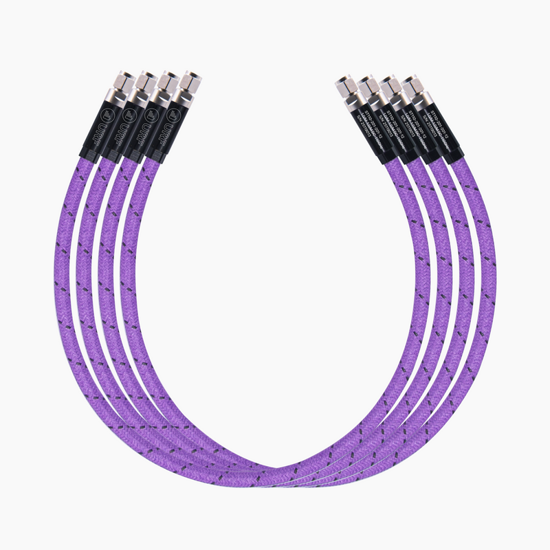 DC-110GHz 12" Armoured Flexible Low-Loss Test Cable, 1.0mm Male-Male