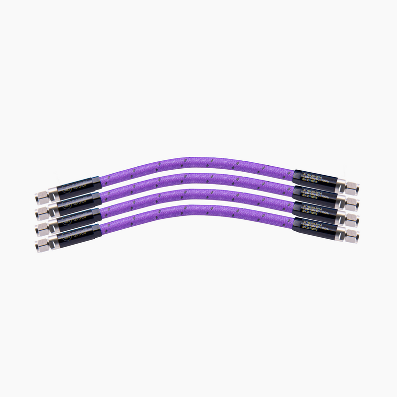 DC-110GHz 6" Armoured Flexible Low-Loss Test Cable, 1.0mm Male-Male