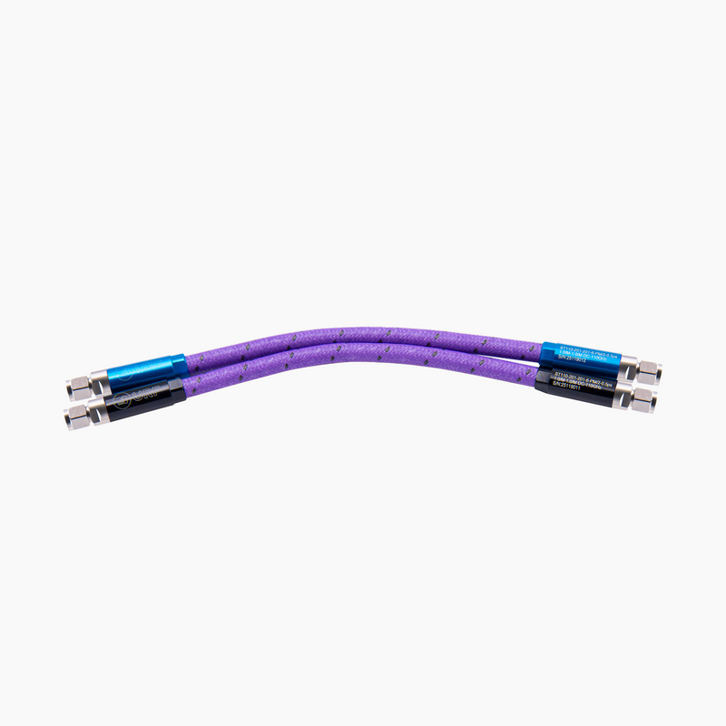 ±0.5ps DC–110GHz 2-Channel Phase-Matched Cable Set, 6", 1.0mm Male-Male