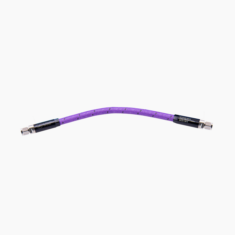 DC-110GHz 6" Armoured Flexible Low-Loss Test Cable, 1.0mm Male-Male