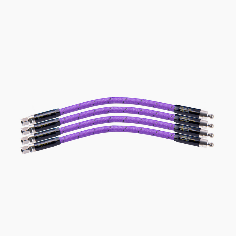 DC-110GHz 6" Armoured Flexible Low-Loss Test Cable, 1.0mm Male-Female