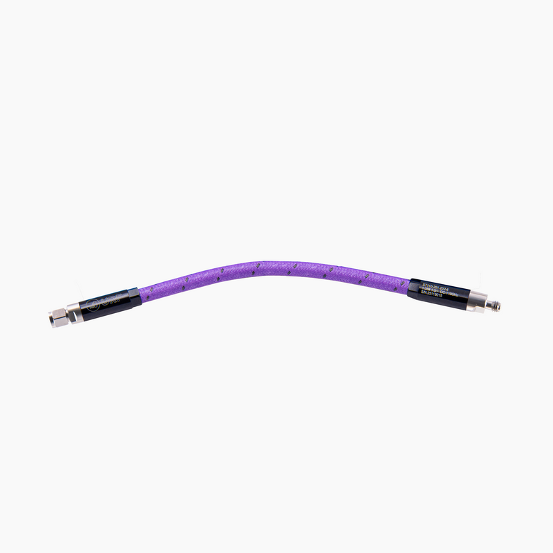 DC-110GHz 6" Armoured Flexible Low-Loss Test Cable, 1.0mm Male-Female