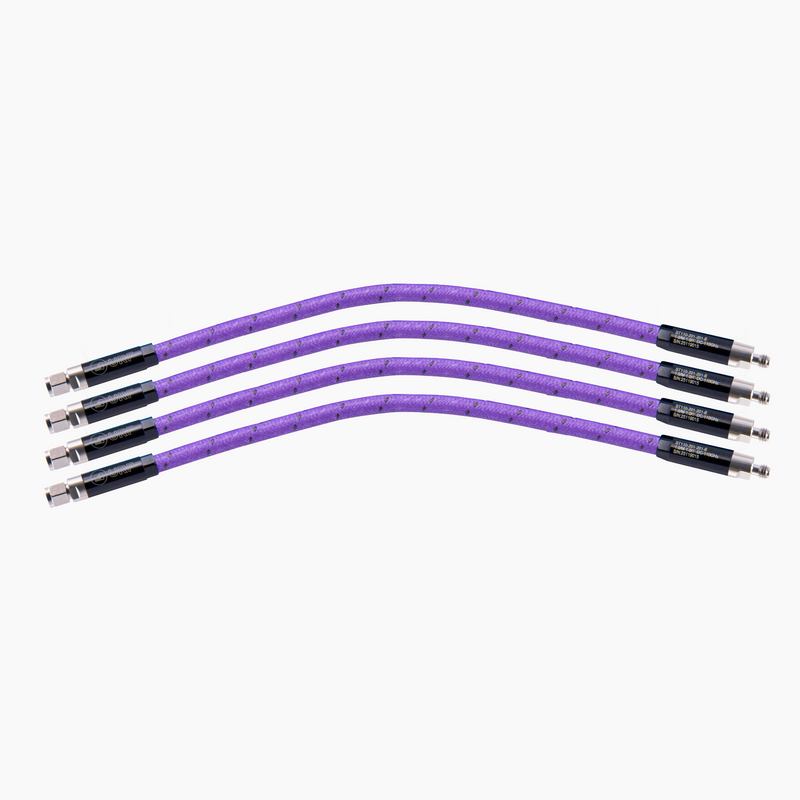 DC-110GHz 8" Armoured Flexible Low-Loss Test Cable, 1.0mm Male-Female