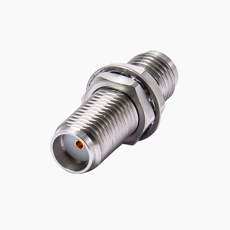 SMA Female to SMA Female Bulkhead RF Adapter, DC to 27GHz