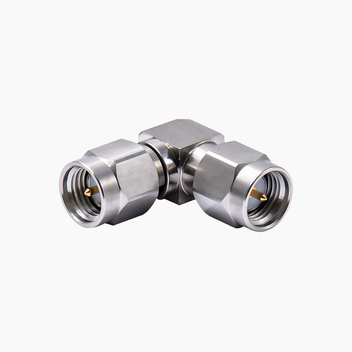 SMA Male to SMA Male 90° Right Angle RF Adapter, DC to 18GHz